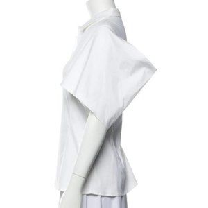 Jil Sander - sculptural sleeve cotton button-up shirt - sz36